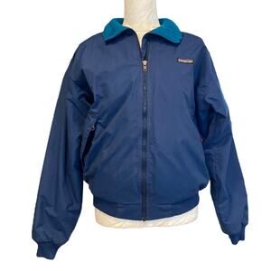Vintage 90s Patagonia Blue Teal Synchilla Lined Outdoor Granola Jacket Size 12